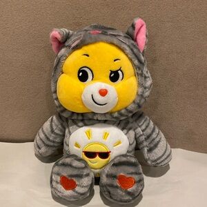 Care Bears 12” Funshine Bear Kitty Cat Hoodie Friends Collector Yellow used